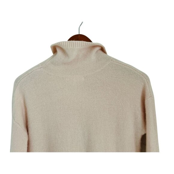 The Cashmere Project 2-ply Cashmere Turtleneck Pale Pink Sweater - Picture 4 of 8